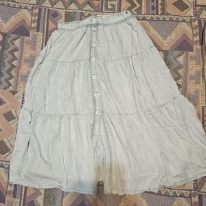 Anthropologie Cloth & Stone Tiered Midi Skirt Size Small